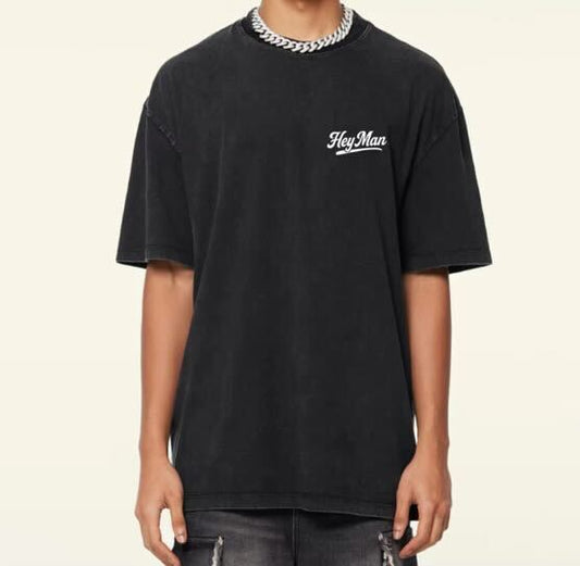 Oversized Graphic Tee – Black